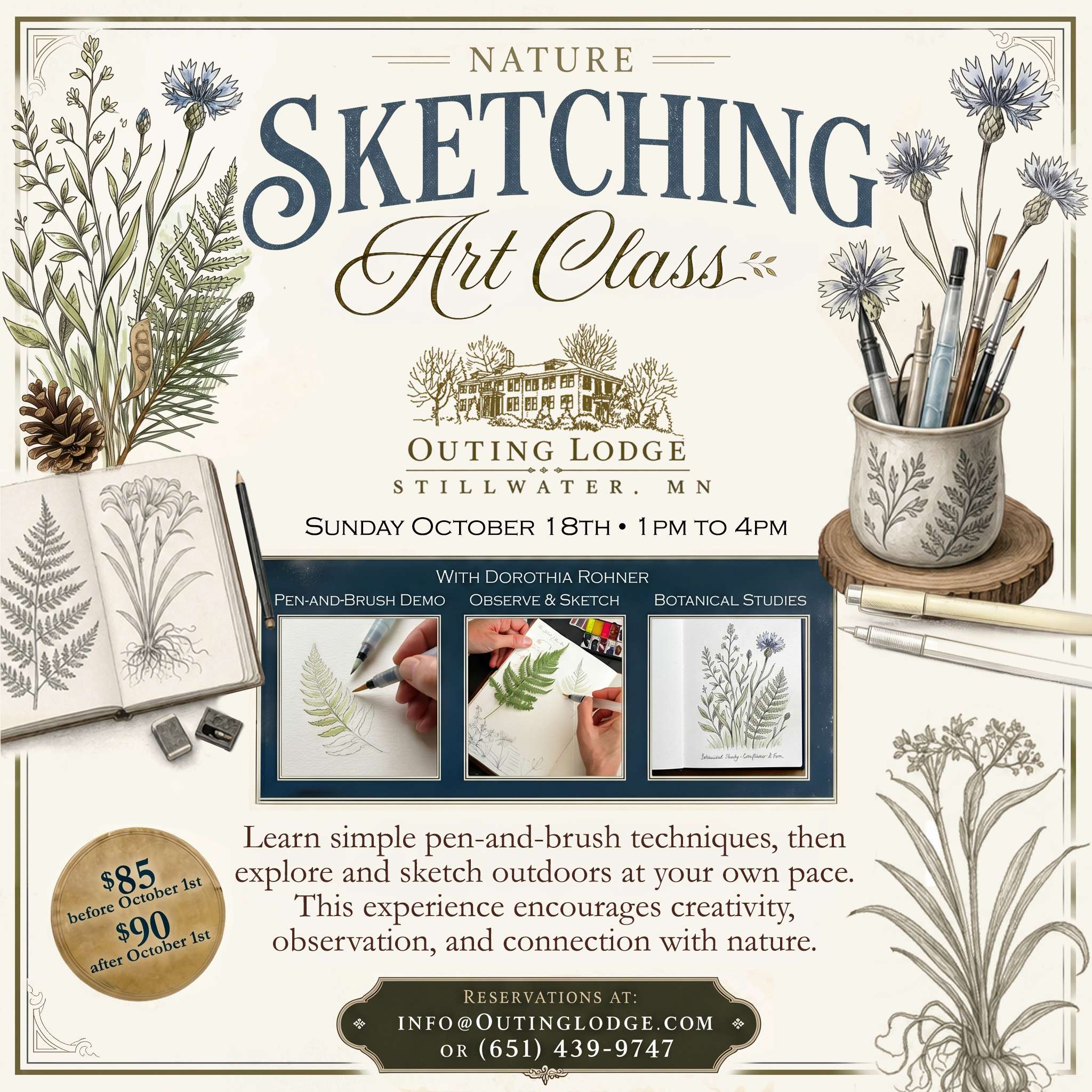 Nature Sketching Flyer